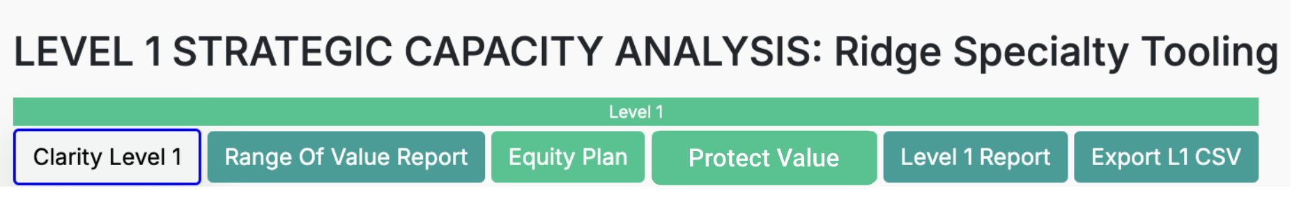 CLARITY 1 showing Equity Plannind and Protect Value 